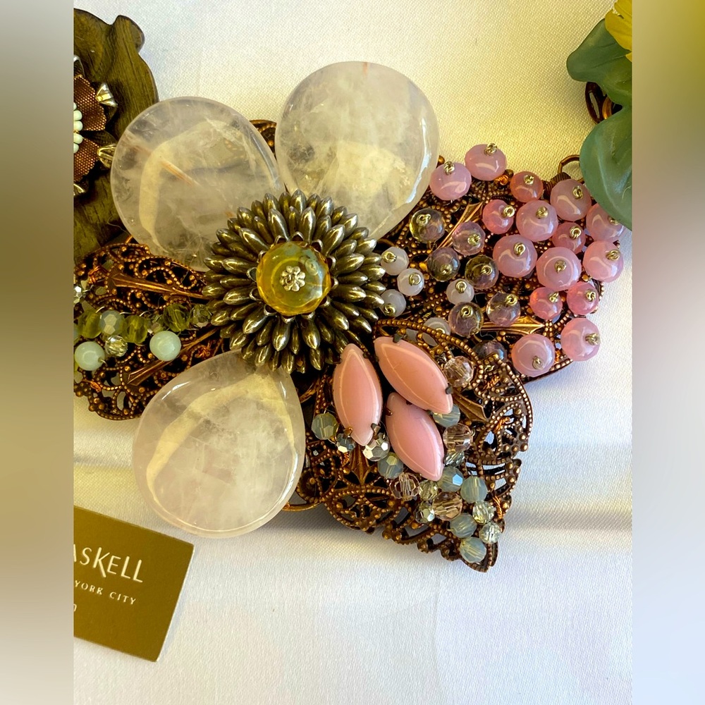 Miriam Haskell Floral Multi-Color Statement Necklace - Picture 7 of 10